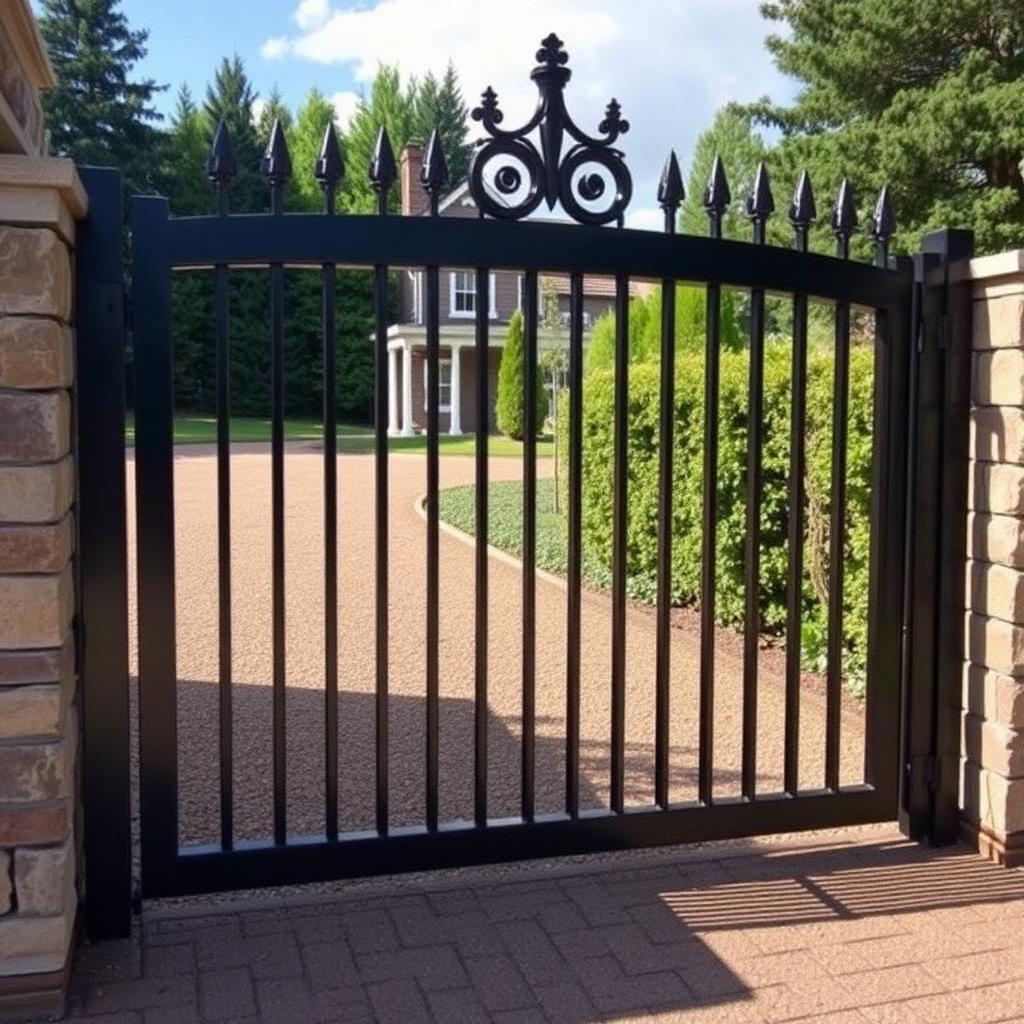 Custom welded driveway gate