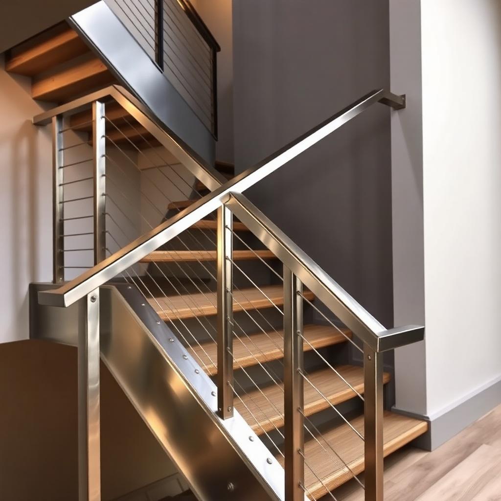 Stainless steel railing fabrication